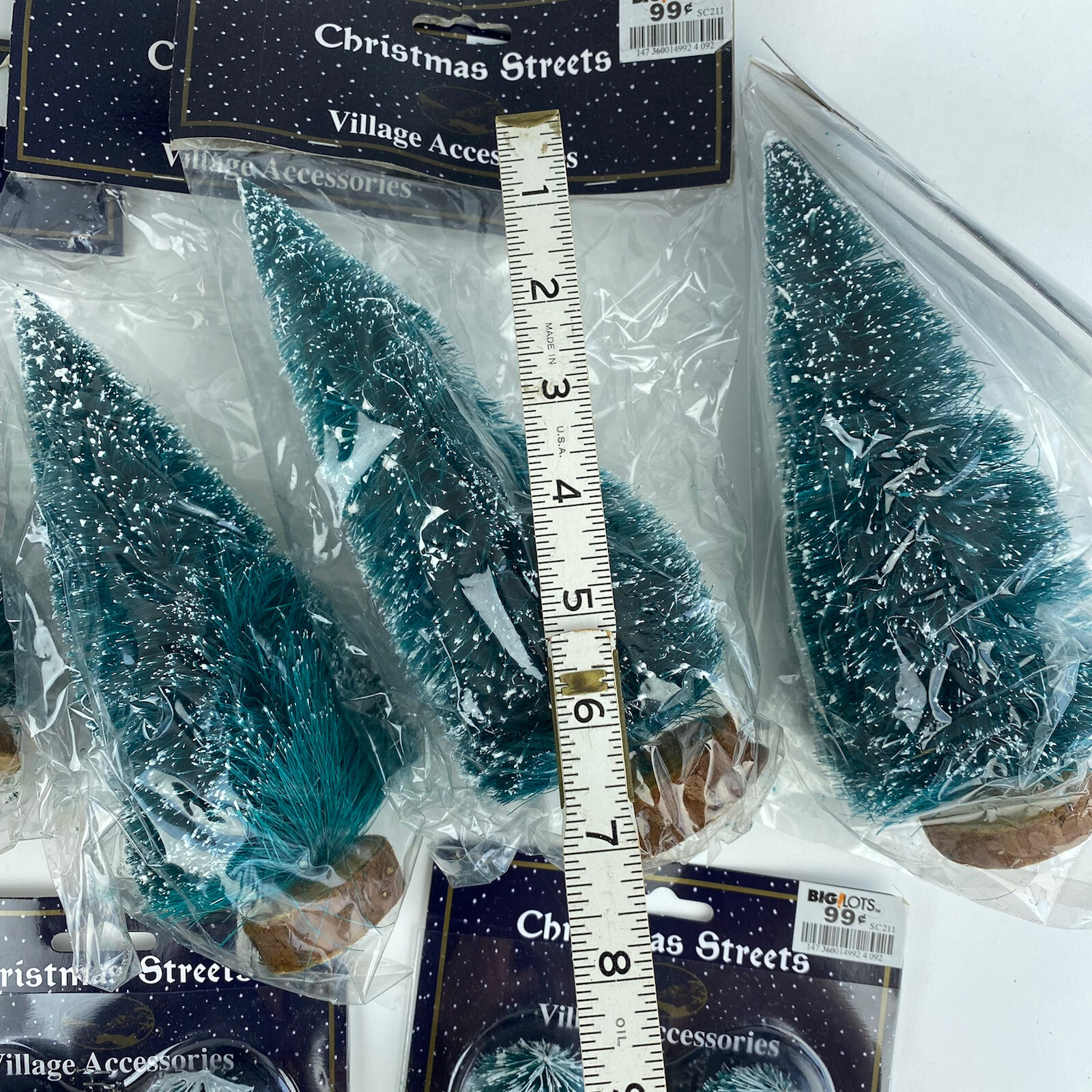 Lot of Christmas Pine Trees Village Accessories Shrubs Bottle Brush Unused