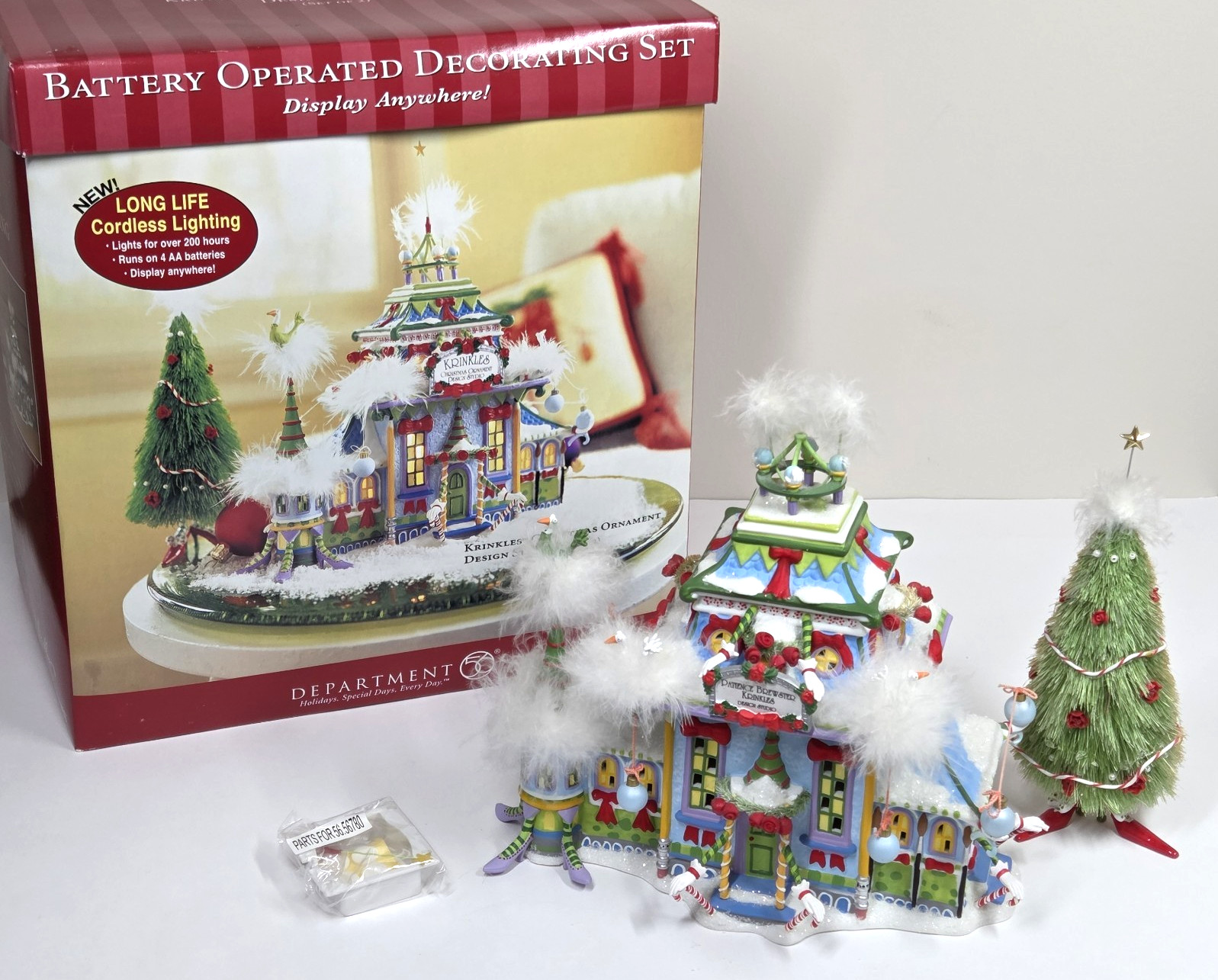 Dept 56 Krinkles Christmas Ornament Design Studio (set of 2) 56780 Complete 2004