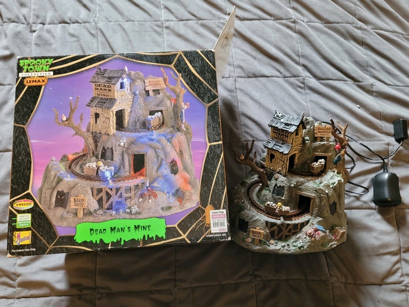 2006 Lemax Dead Man’s Mine Spooky Town Halloween Village Retired w/Box Adapter