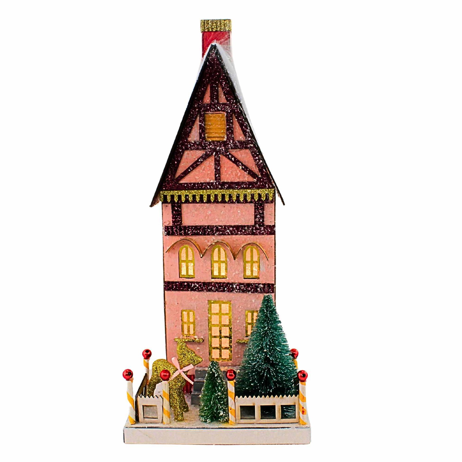 Cody Foster Petit Townhouse House Putz Village Deer Retro