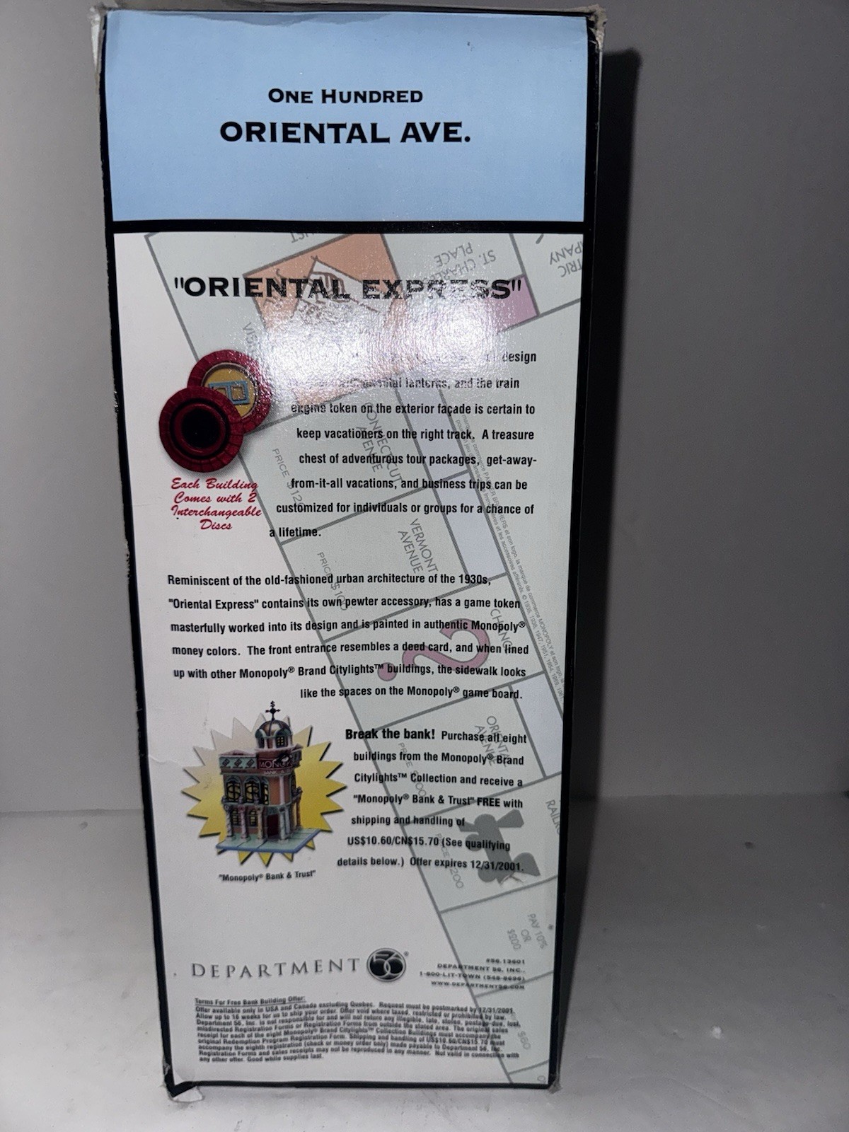 Dept. 56 Monopoly City Lights- 100 Oriental Express Ave