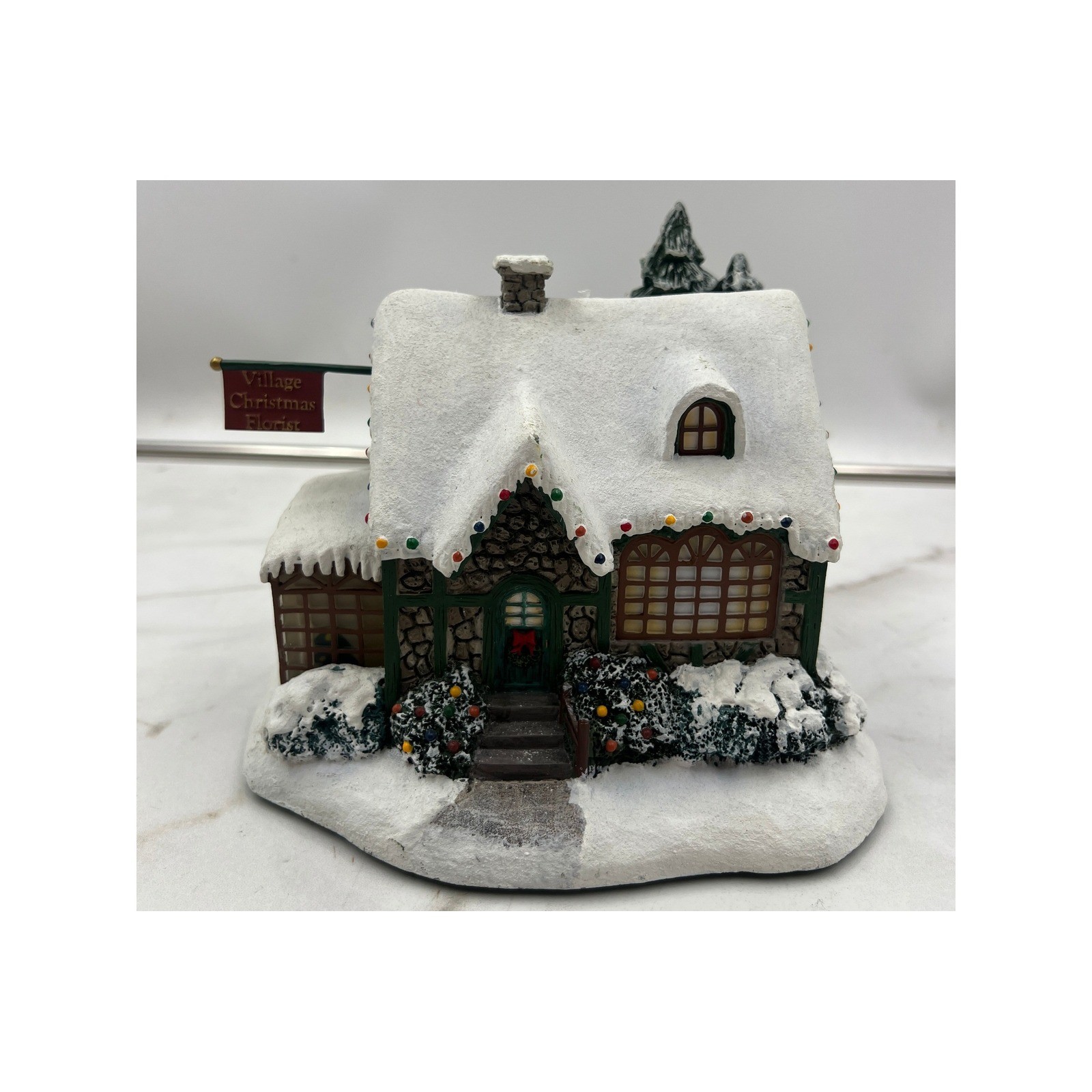 Thomas Kinkade Hawthorne Village Christmas Florist Sculpture A2248 Snow House