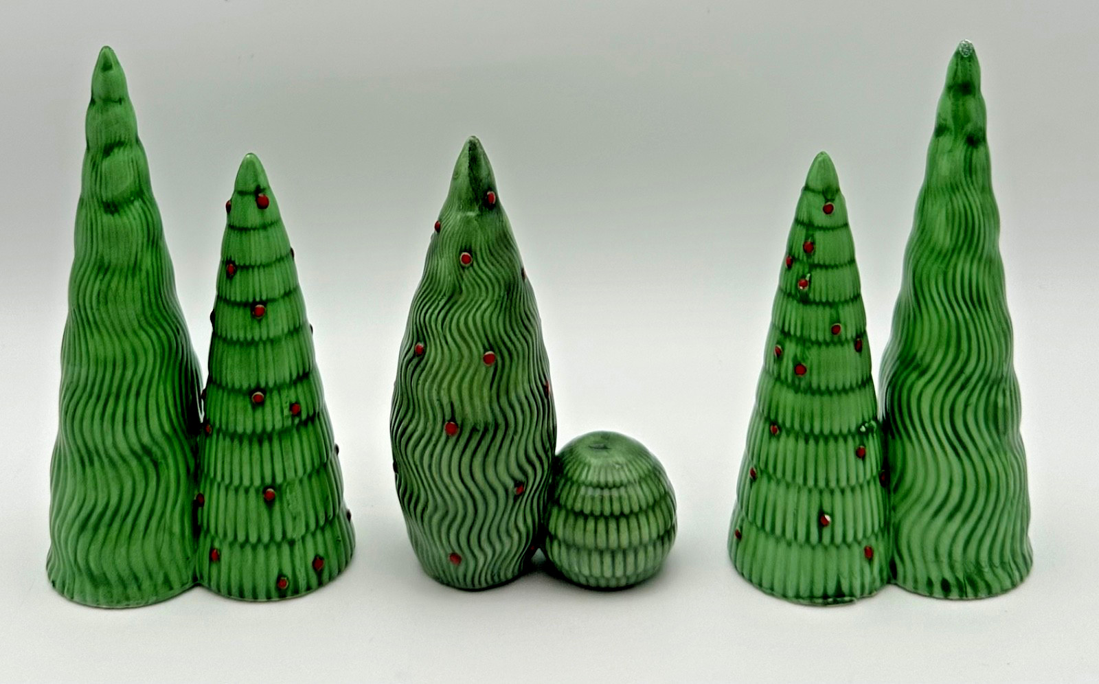 180 Degrees Ceramic Lighted Christmas Village Set 7pc House Tree TM0308 2024 11″