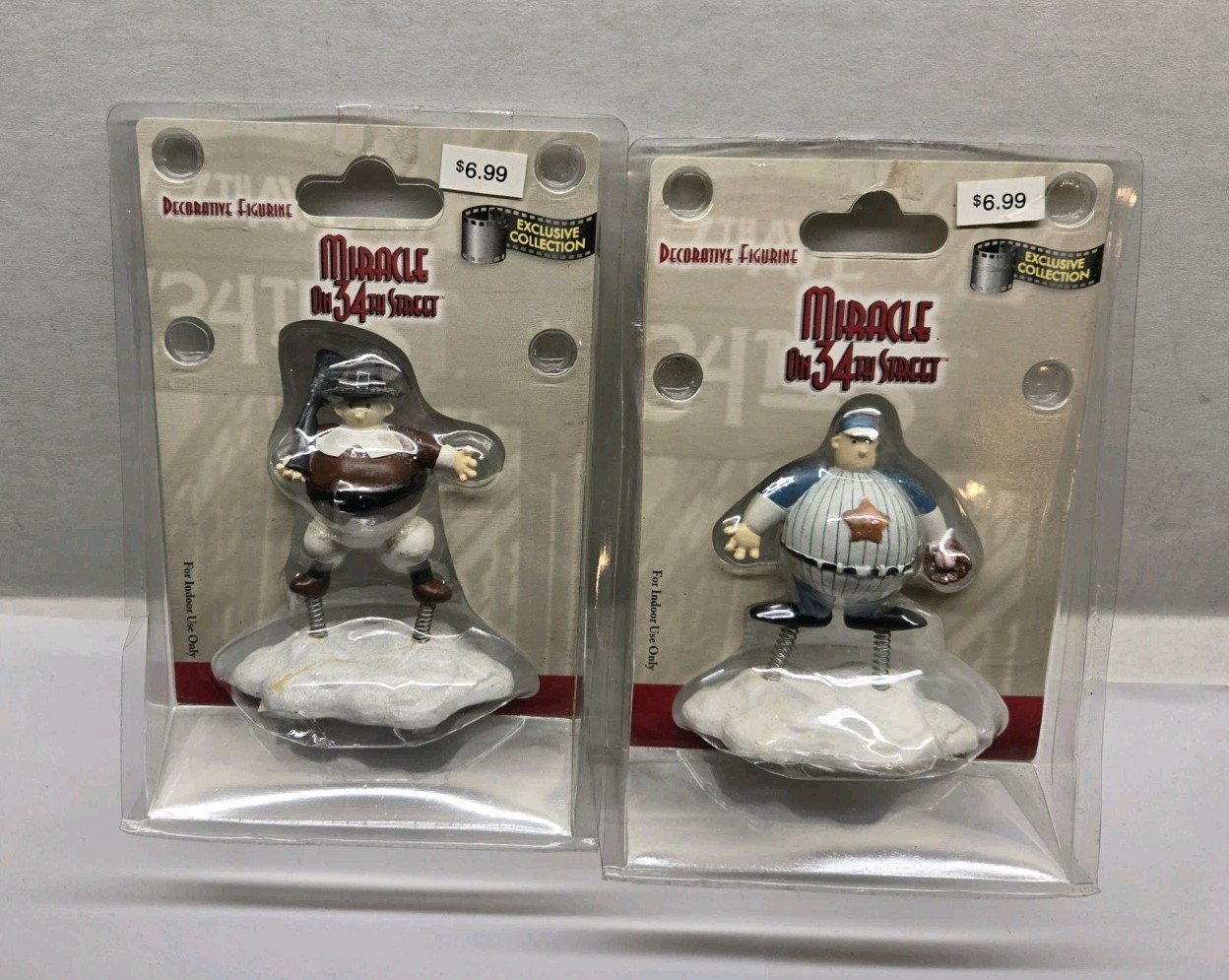 Enesco Miracle On 34th Street Pilgrim And Baseball Player Figurines