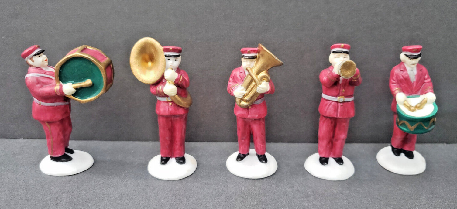 Dept. 56 Salvation Army Band Figurines Drummer Horn Tuba 59854 Incomplete *READ*