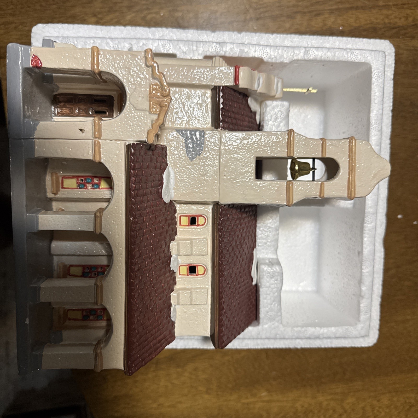 VTG 1990 Dept 56 Original Snow Village Spanish Mission Church 51155-1 Ceramic