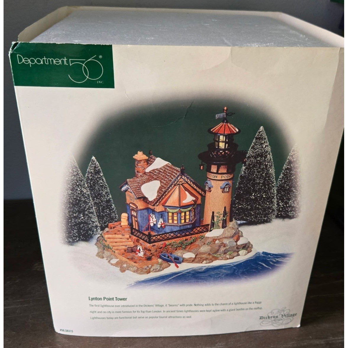 Department 56 Dickens Village Lynton Point Tower Lighthouse Cottage dept 56