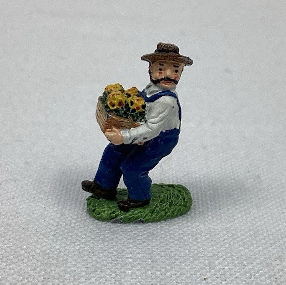 99 IRS China 1″ Pewter Cast Metal Figure Village Farmer