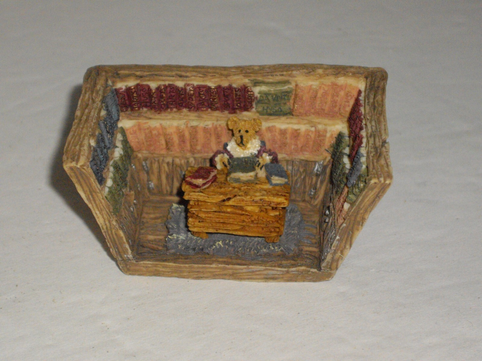 2000 Boyds Town Bearly Built Villages Public Library First Edition box
