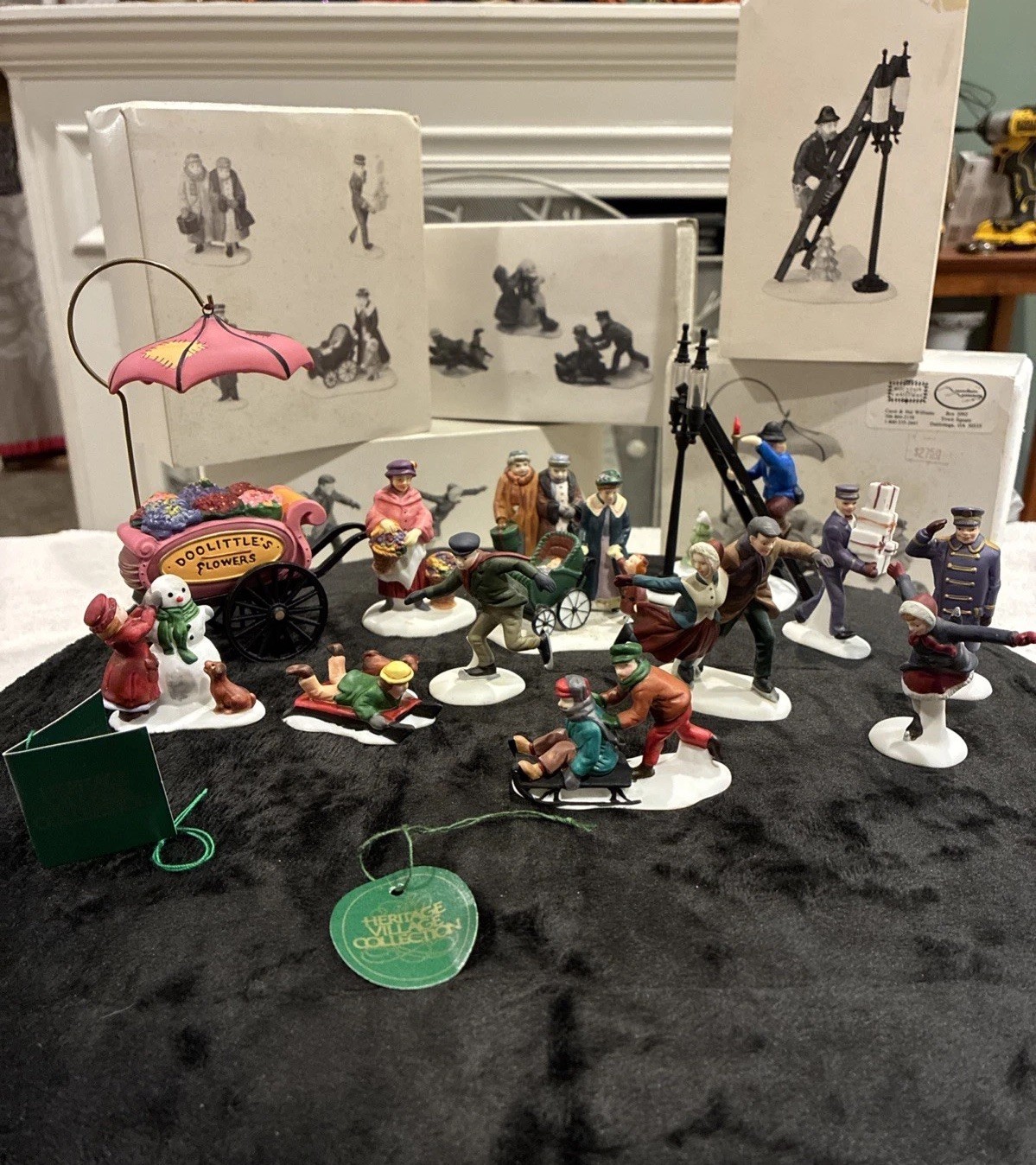 Dept 56 Heritage Series Handpainted Porcelain Figurines w/ Original Boxes Lot