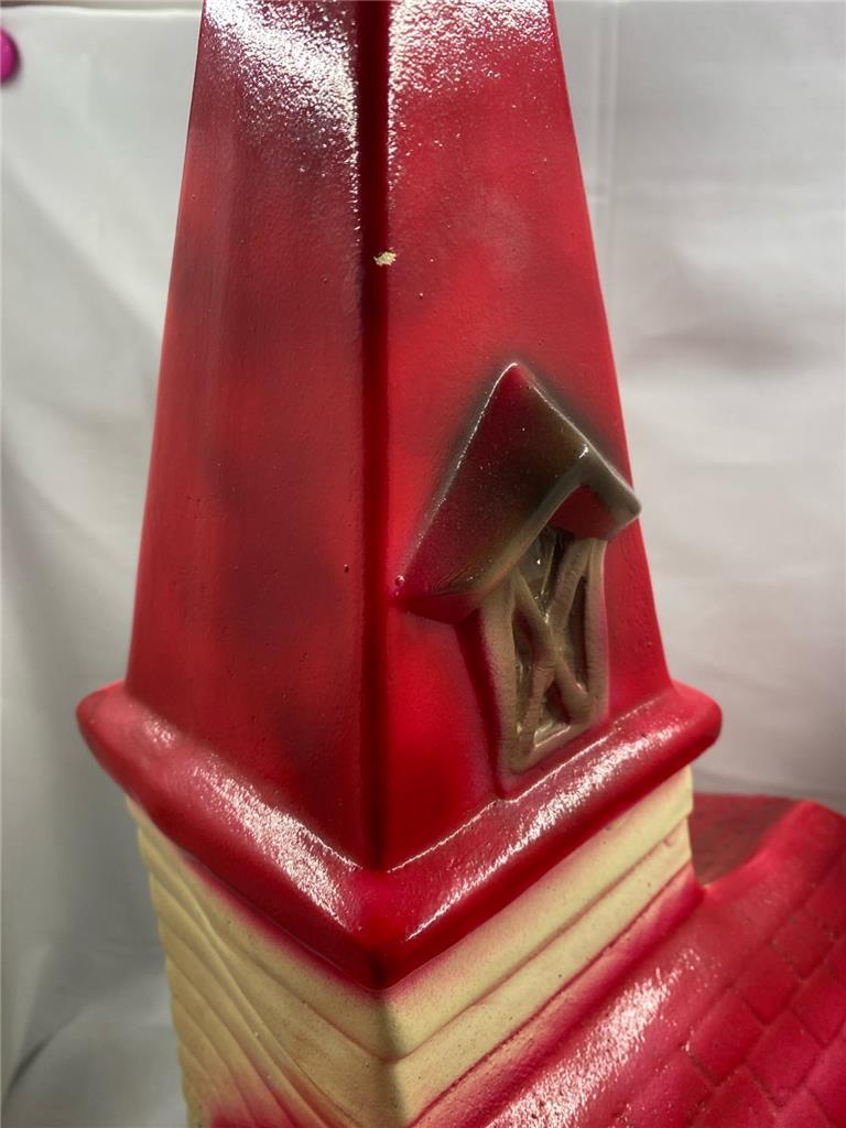 Vintage Creative Decor Phila.PA 1979 Chalk Ware Plaster Lighted Church