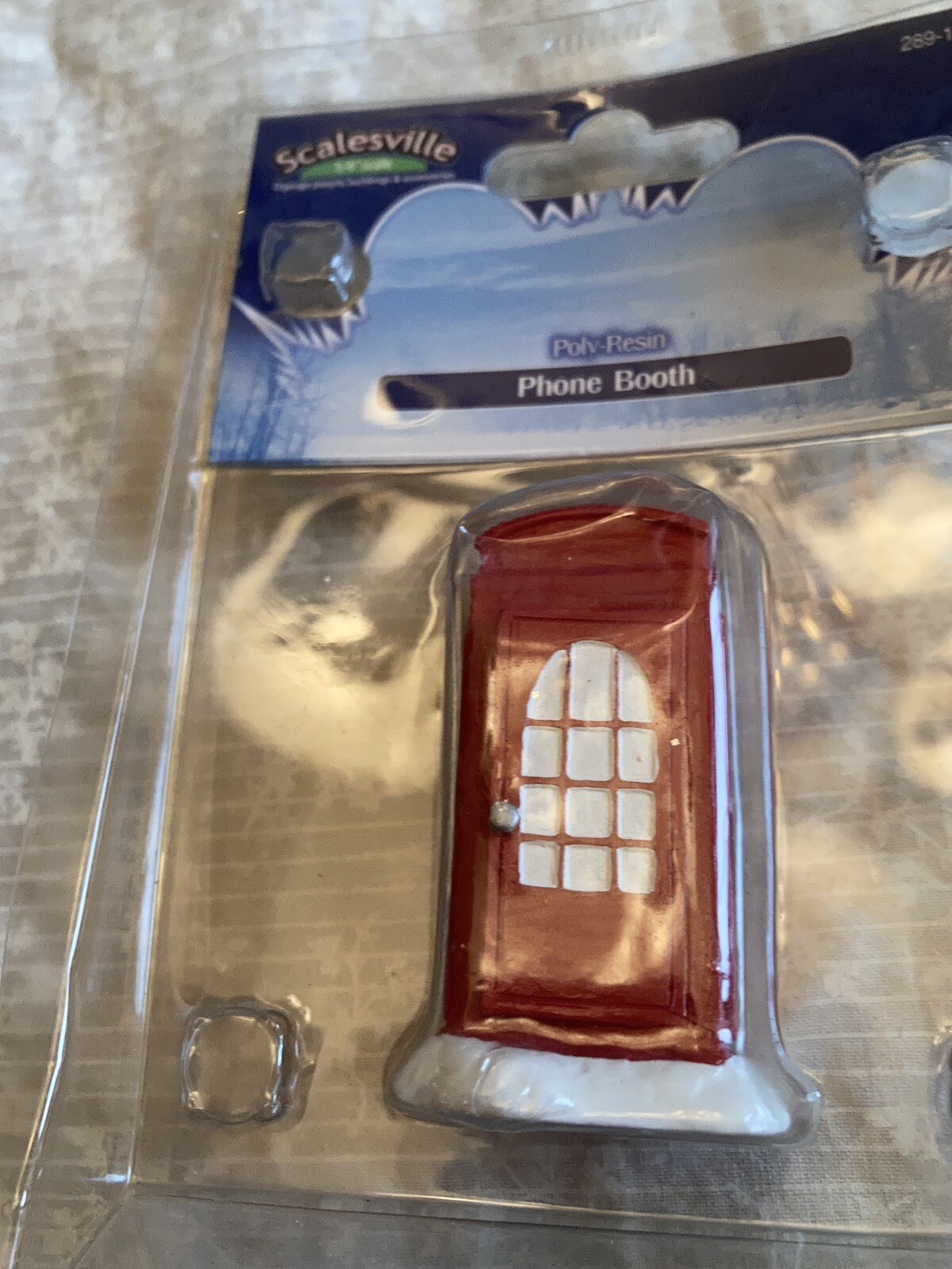 Scalesville Phone Booth. Red resin. 2.25 in.