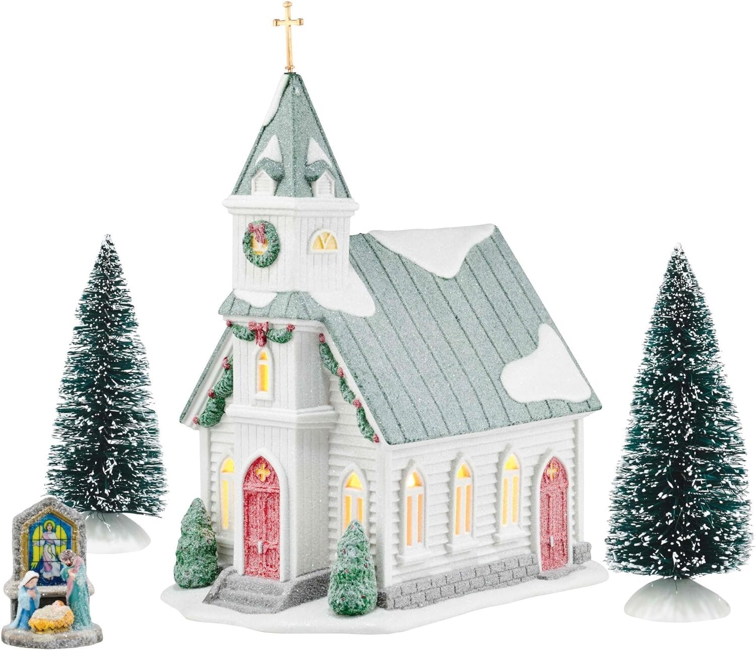 Department 56 First Frost Cedar Isles Church Nativity 4054979 Rare NEW