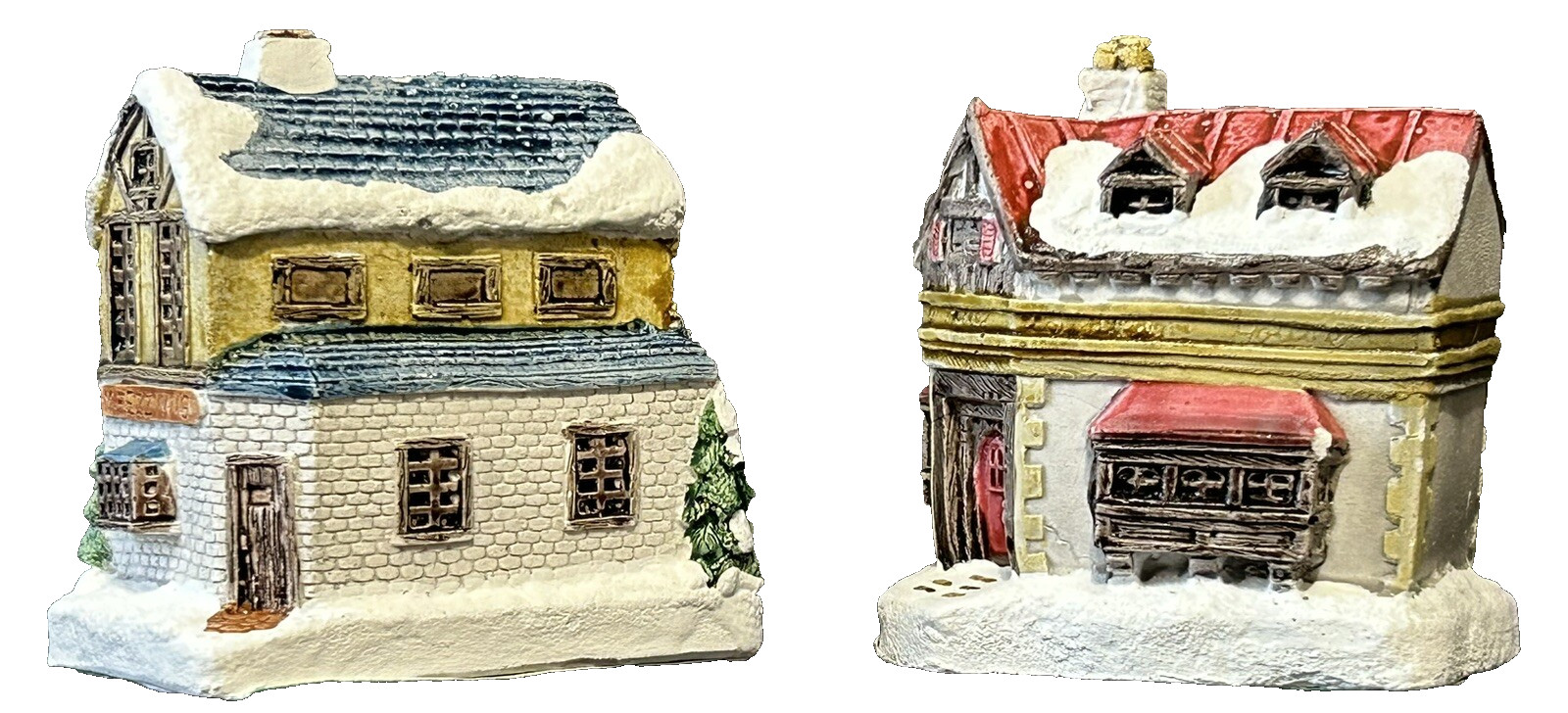 VTG A Dickens Christmas Collection Scrooge Counting House & Fezziwigs House