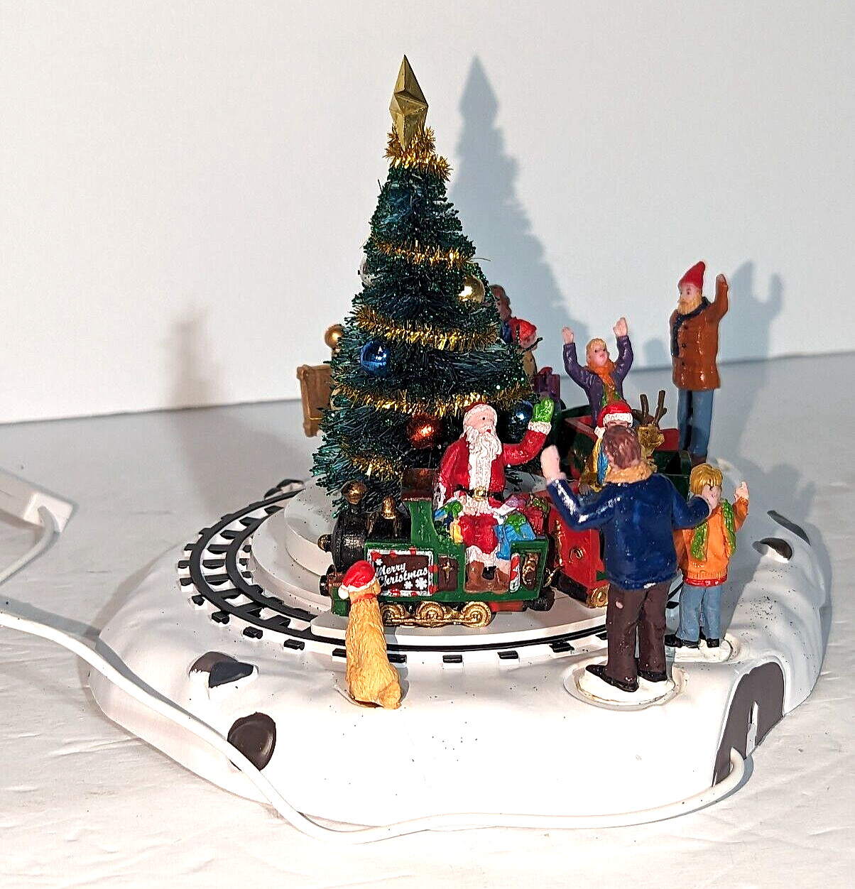 Lemax Santa’s Animated Kiddie Train Rotates Around Christmas Tree North Pole Kid