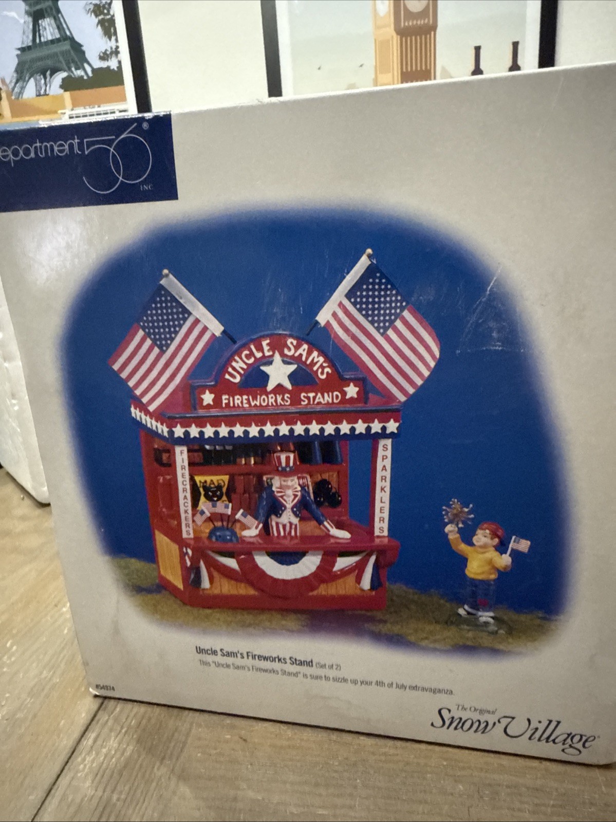 Department 56 Uncle Sam’s Firework Stand No Little Boy