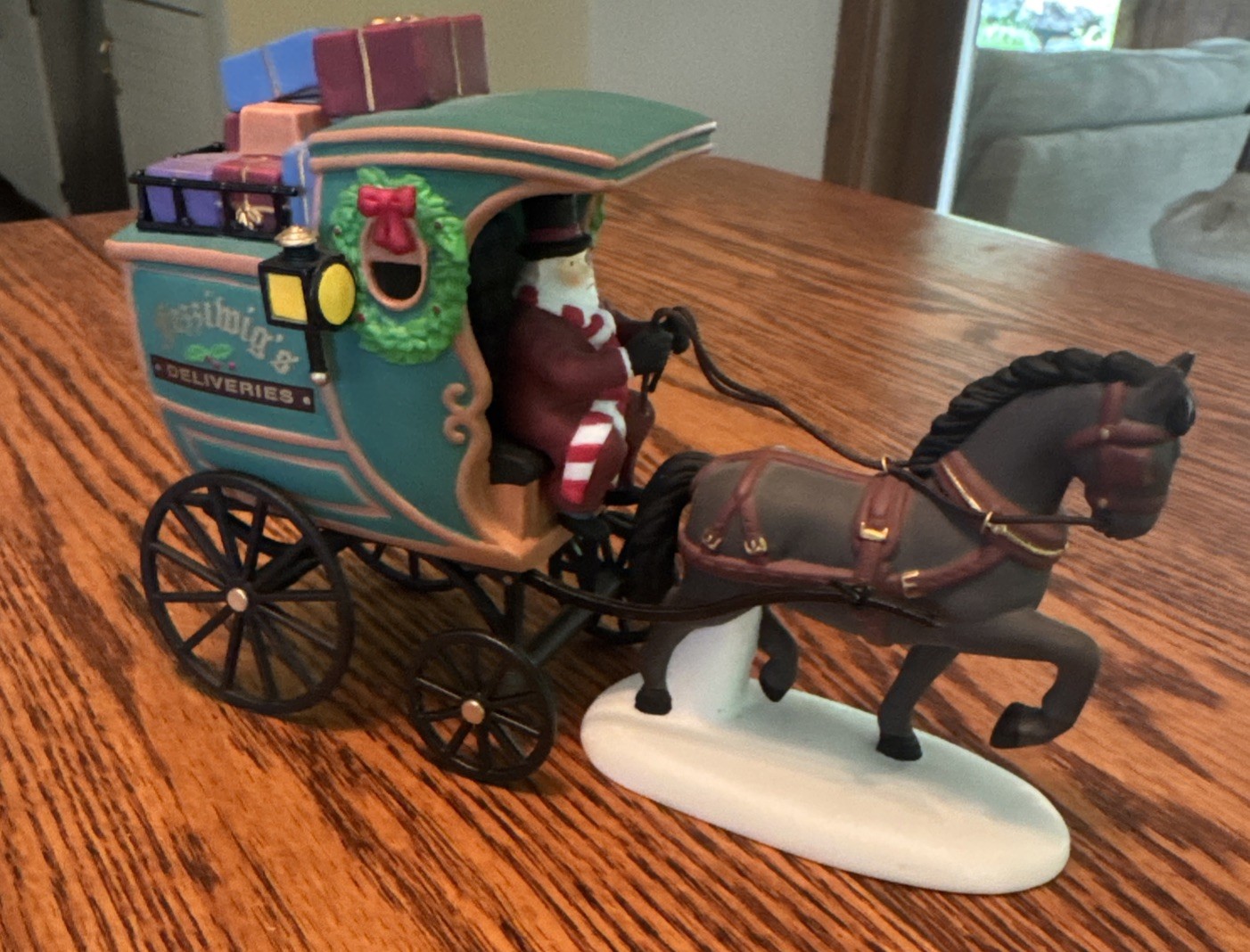 Dept 56 Dickens Village “The Fezziwig Delivery Wagon” Handpainted Porcelain 1997
