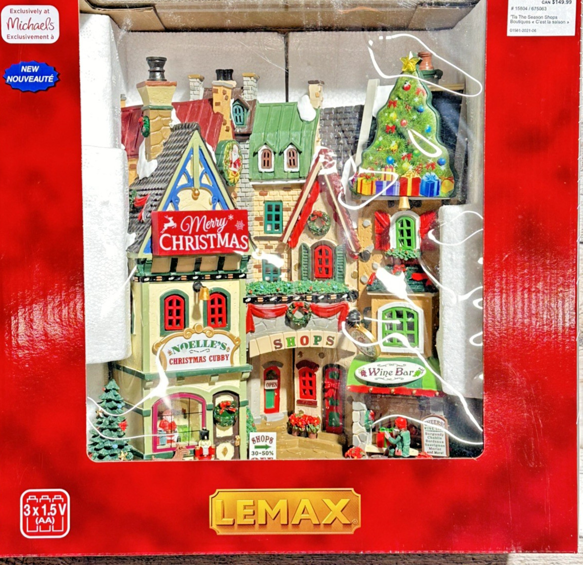 Lemax TIS THE SEASON SHOPS #15804 NRFB 2021 Village Facade LED Lighted Scene *