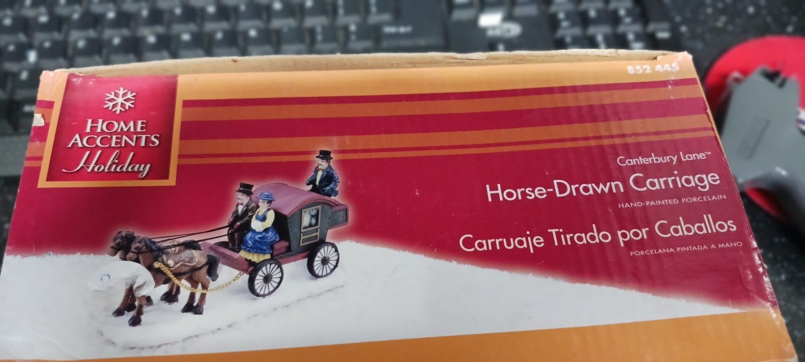 Canterbury Lane Horse Drawn Carriage Home Accents New. A3