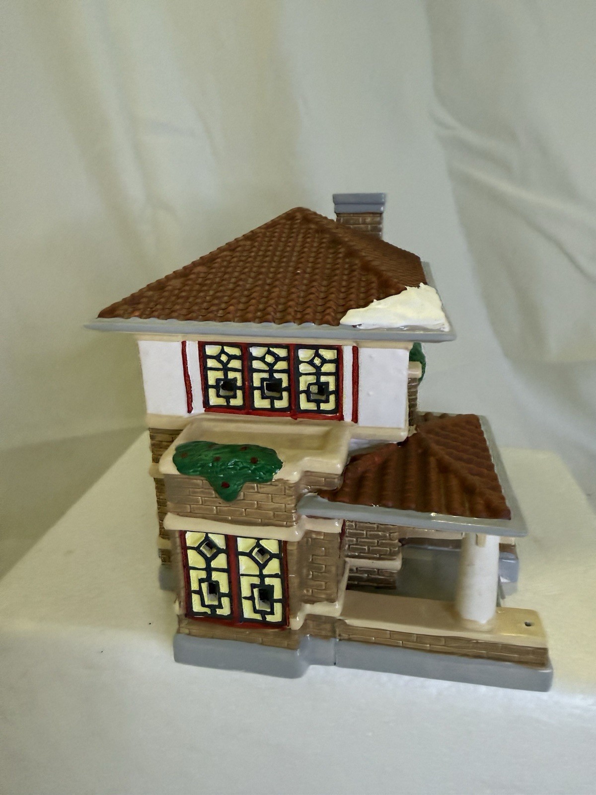 Department 56 Snow Village Prairie House, Hand Painted, Ceramic Porcelain, Boxed