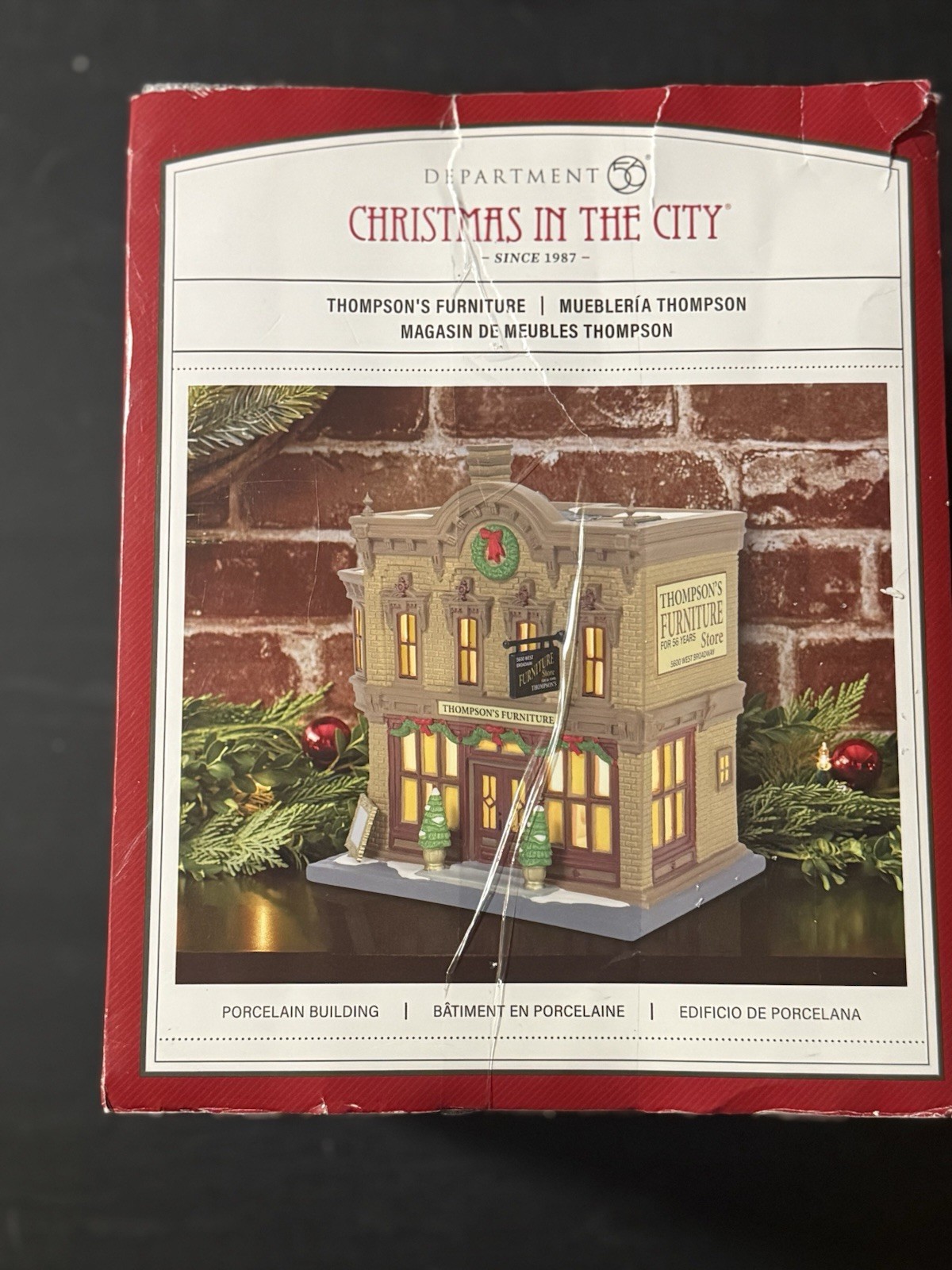 Department 56 Thompson Furniture New Never Displayed Christmas In The City