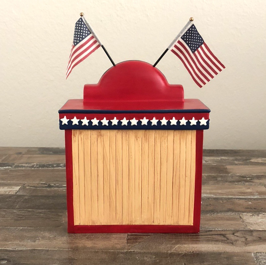 Department 56 Vintage 1998 Uncle Sam’s Fireworks Stand Snow Village w/OG Box