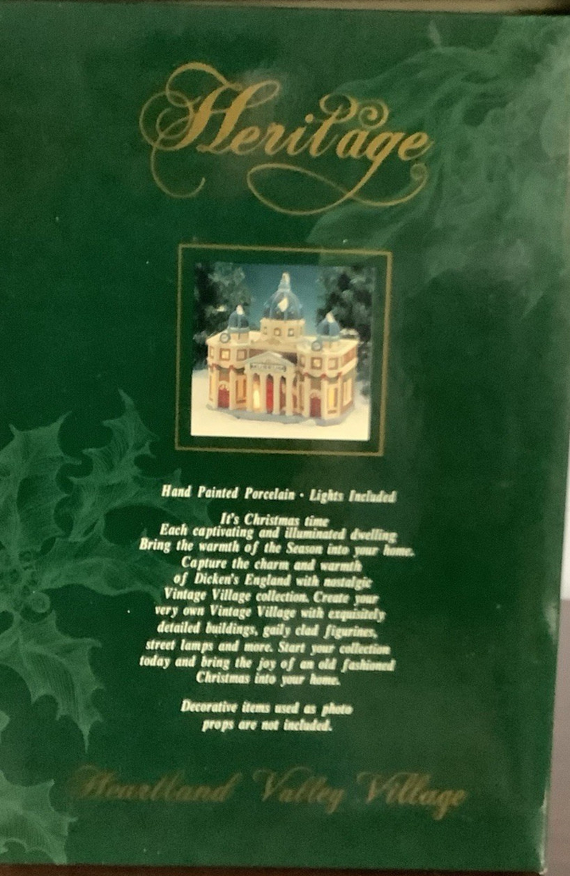 Heritage Heartland Valley Village Dickens Keepsake Lighted House Museum 1995