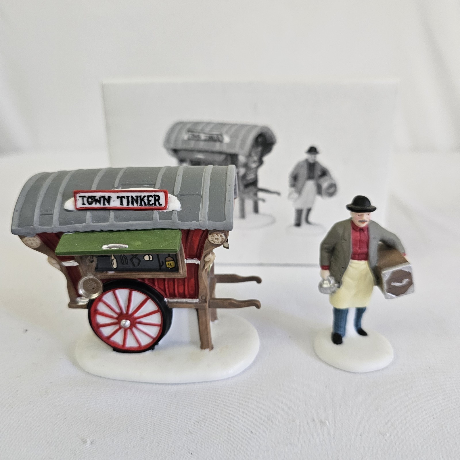 Department 56 “Town Tinker” 5646-4 Figurines Heritage Village Set of 2
