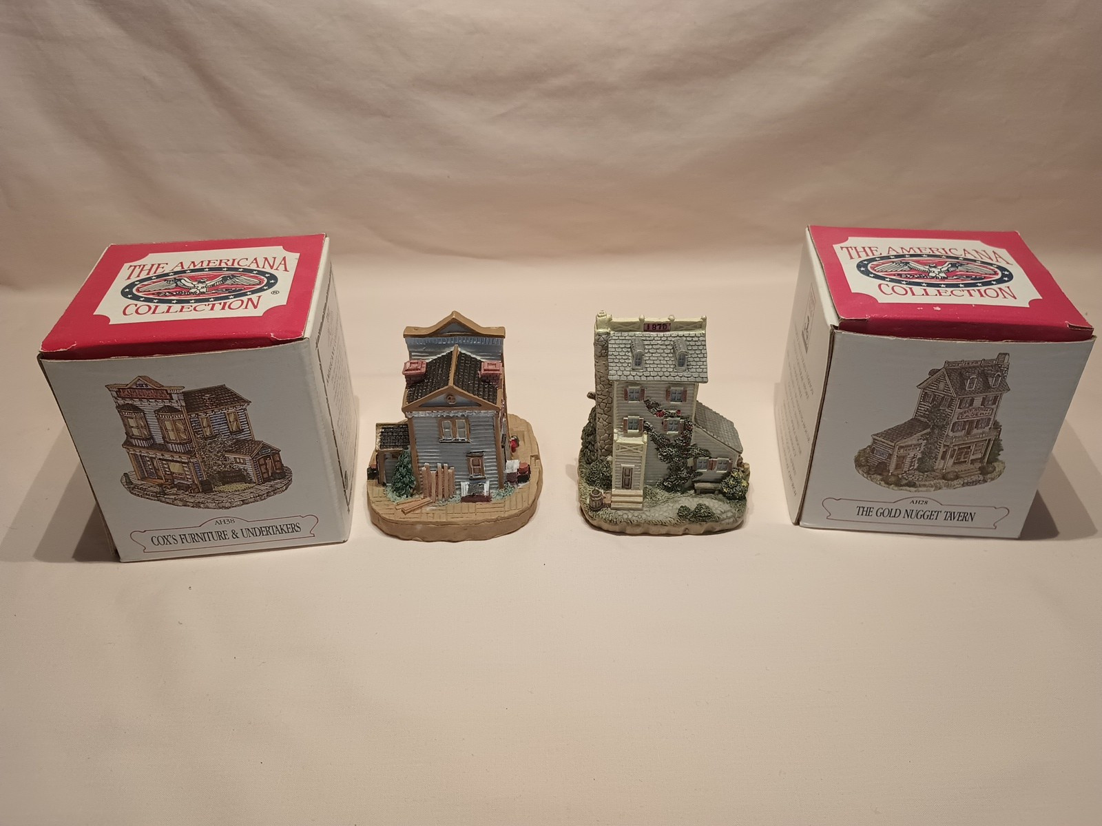 Vintage The Americana Collection Village Houses 13 Pieces, about 3 inches tall