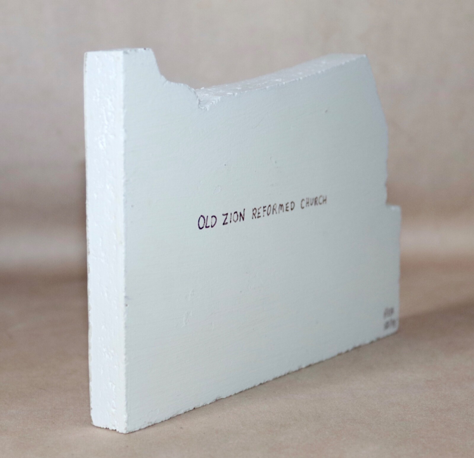 Old Zion Reformed Church ~ Brickerville PA 10/1995 Photo On Wood Shelf Sitter