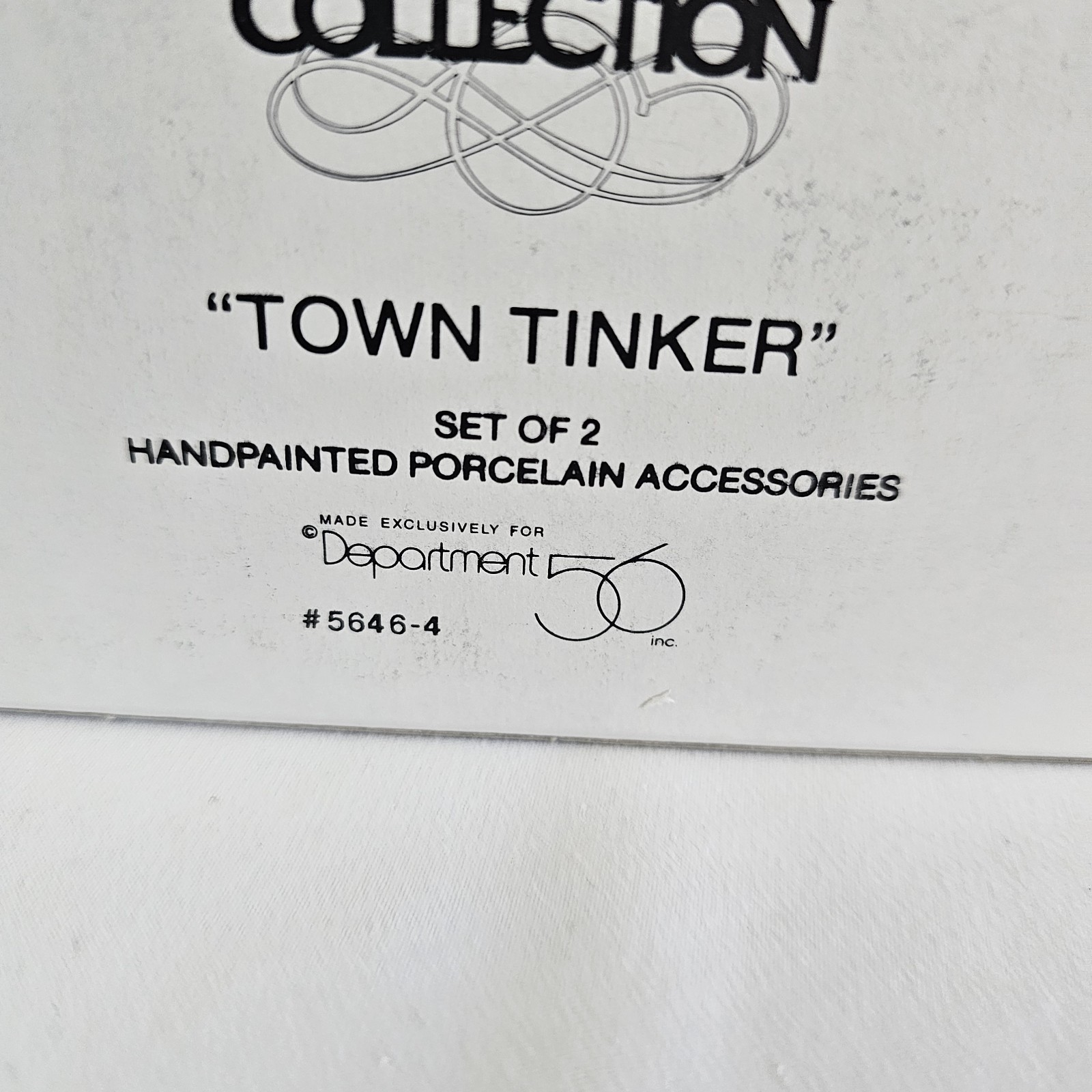 Department 56 “Town Tinker” 5646-4 Figurines Heritage Village Set of 2