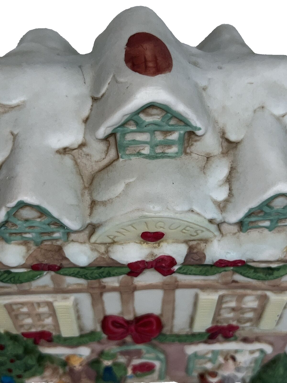 Tea Pot Christmas Village Antique Store with Carolers Décor 4.5″ H Vintage