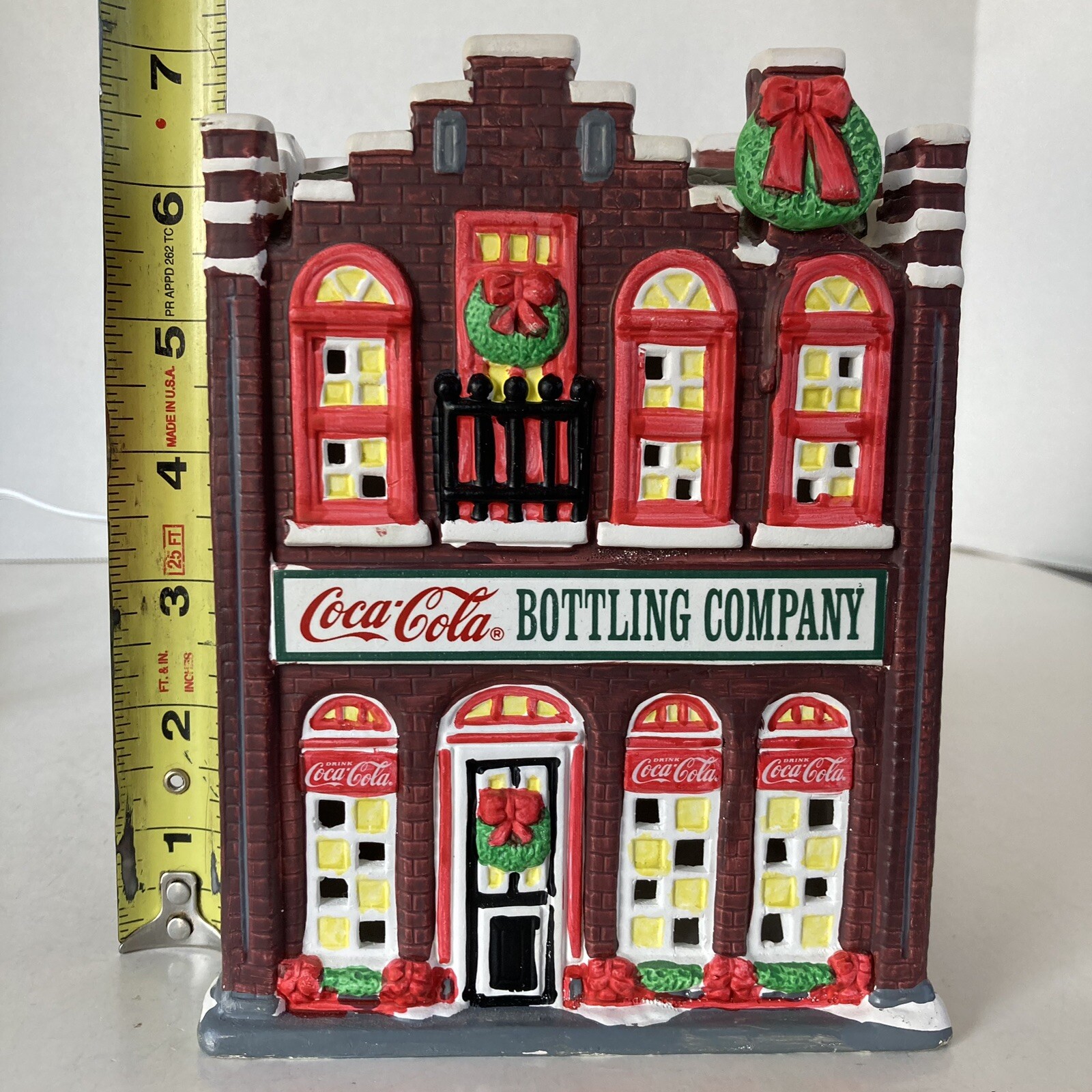 Coca-Cola 1995 Town Square Collection Christmas Village Lighted Bottling Company