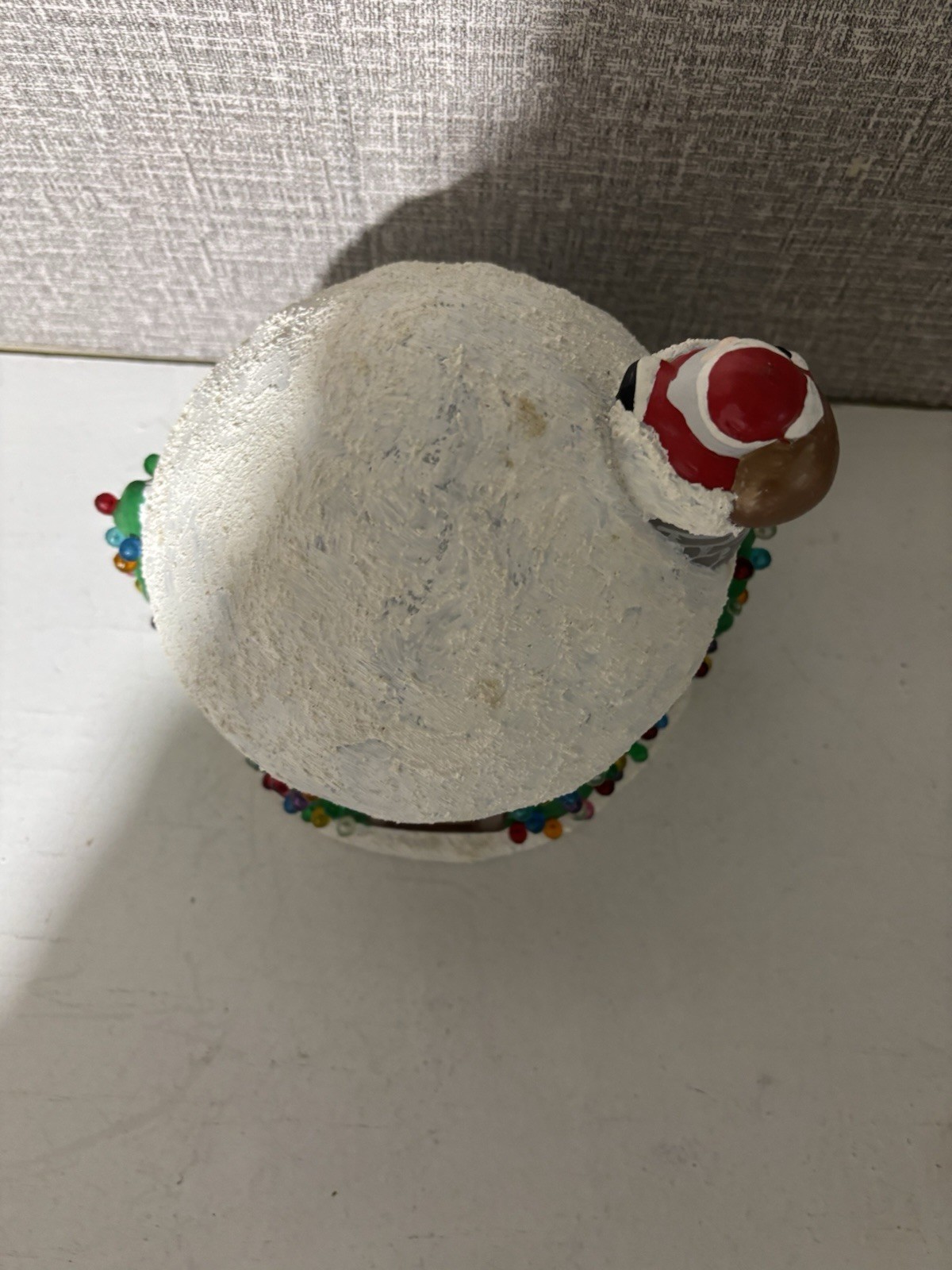 VTG 1972 ATLANTIC MOLD CERAMIC Painted CHRISTMAS HOUSE 7 3/4″ TALL