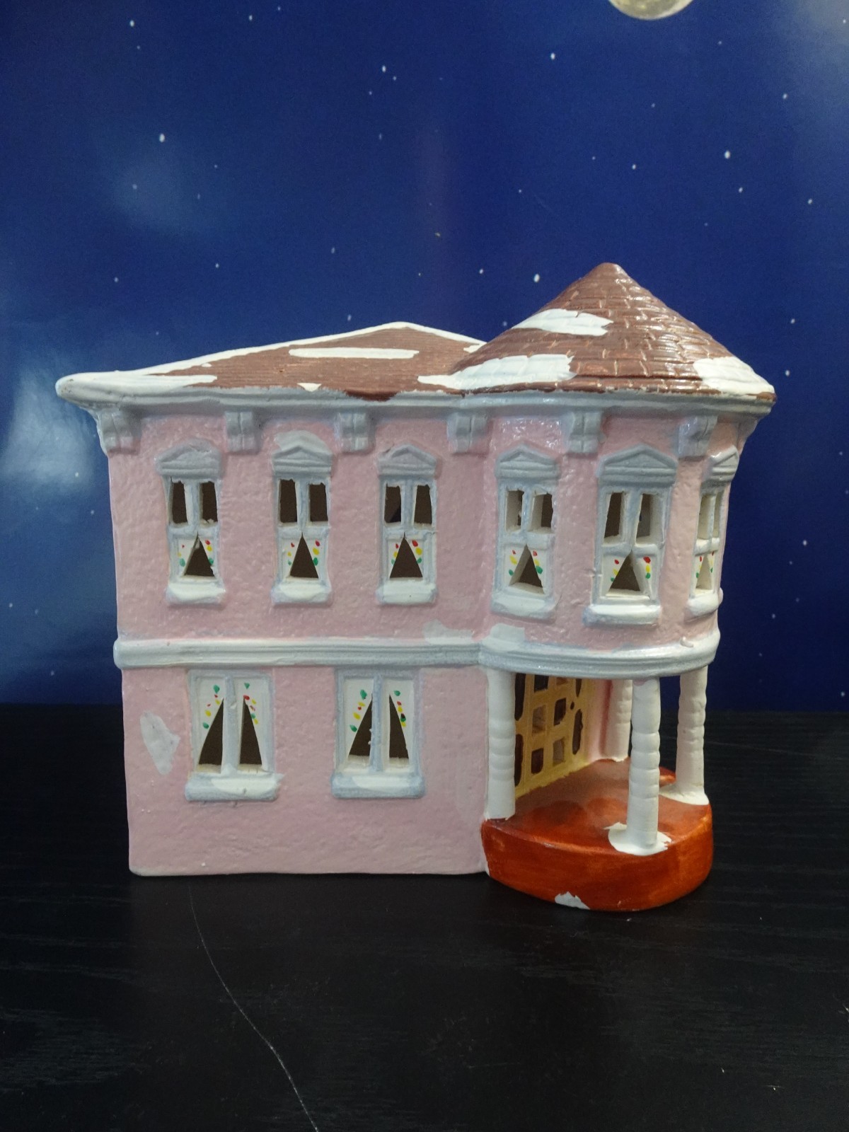 DEPT 56 SV Summit House 50369 1984 Pink NO ORIGINAL BOX, NO LIGHT *READ* GUC