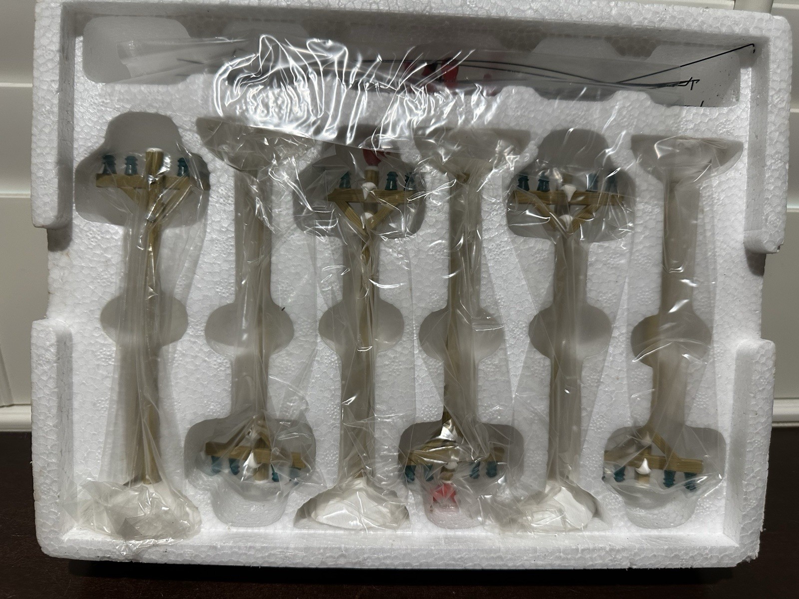 Department 56 Christmas Village Telephone Poles, NEW