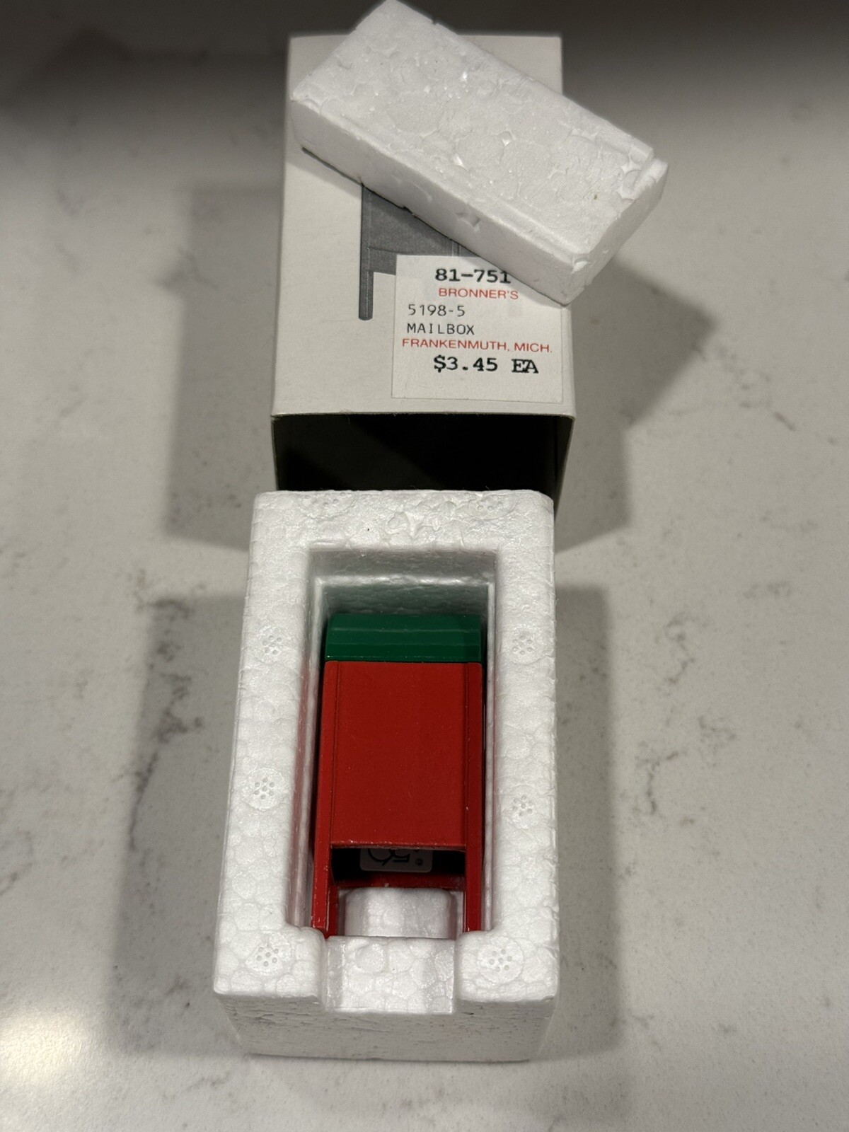 Vintage Department 56 Hand painted Metal Mail Box Original Snow Village # 5198-5