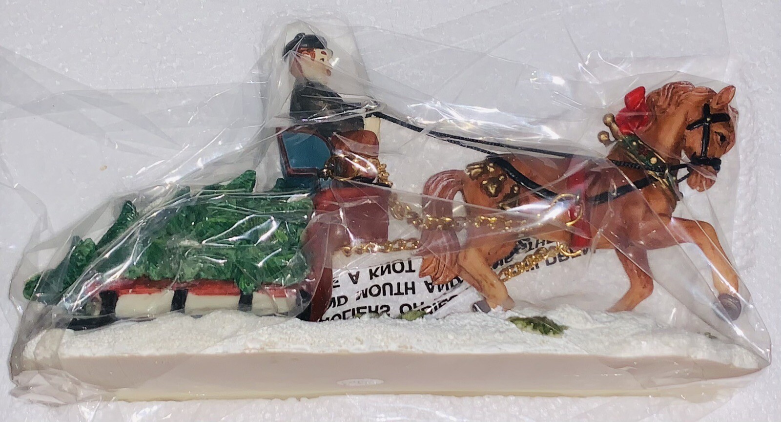 Christmas Village Accessories Santa’s Workbench Horse Drawn Carriage 2002 NEW