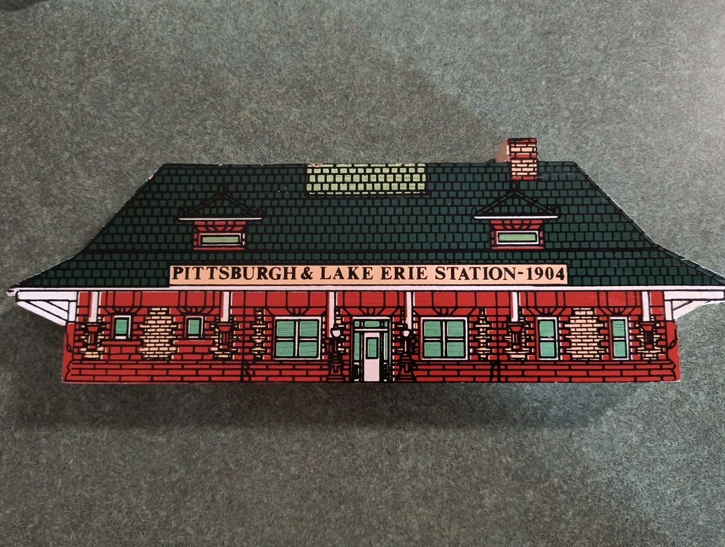 House Of David Wooden Shelf Sitter West Pittsburgh & Lake Erie Station 1991