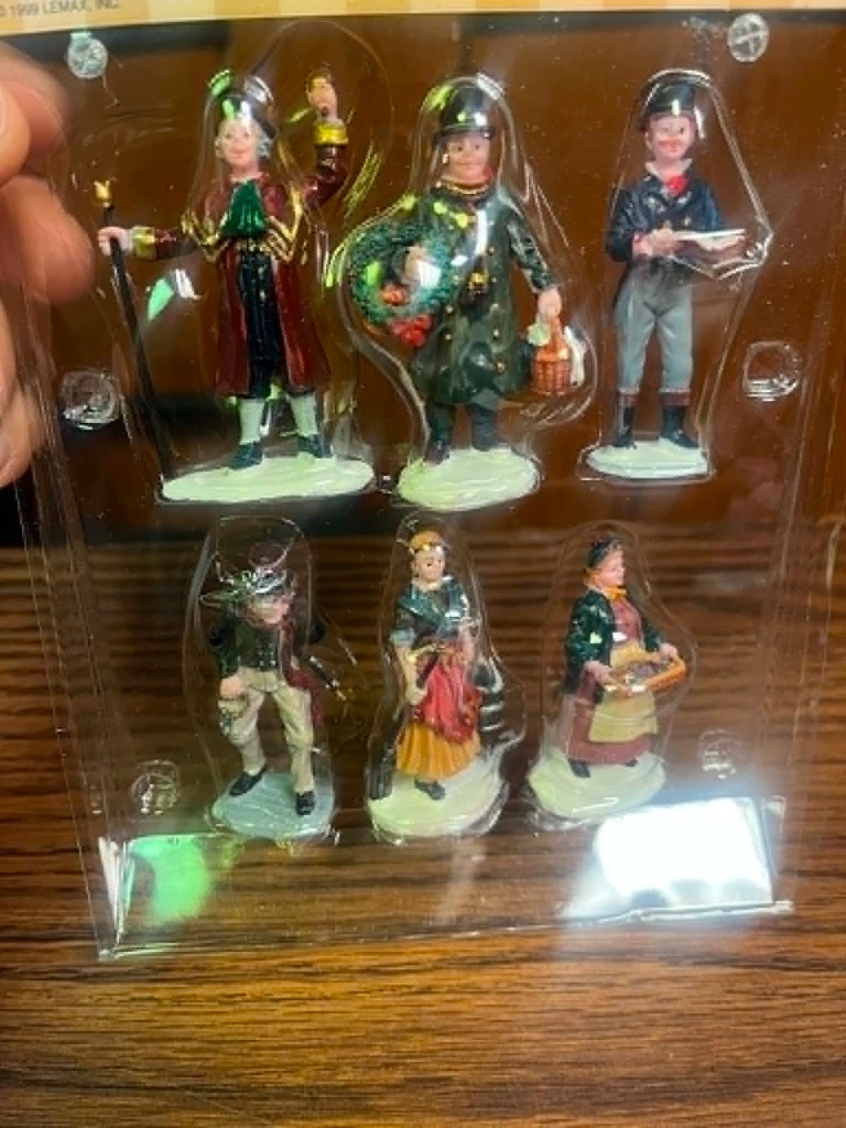 1999 Sealed Lemax Set of 6 # 92356 Caddington Christmas Village People Figurine