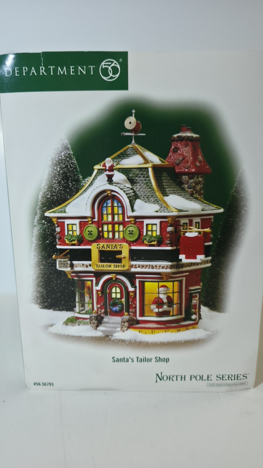 Dept 56 North Pole – Santa’s Tailor Shop – Mint In Box 56793 Sewing W/ Acc