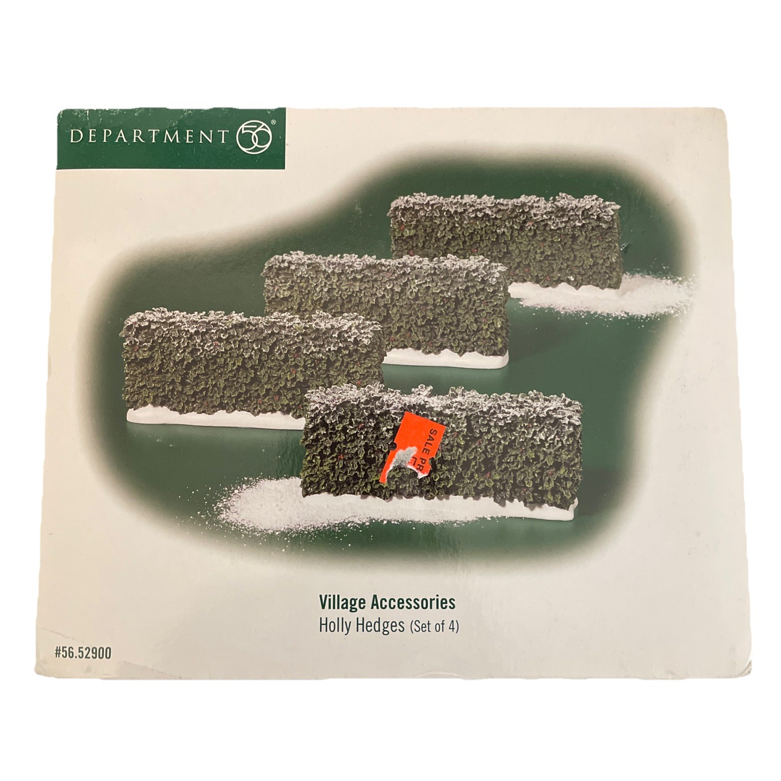 DEPARTMENT 56 HOLLY HEDGES VILLAGE ACCESSORIES (set of 4)