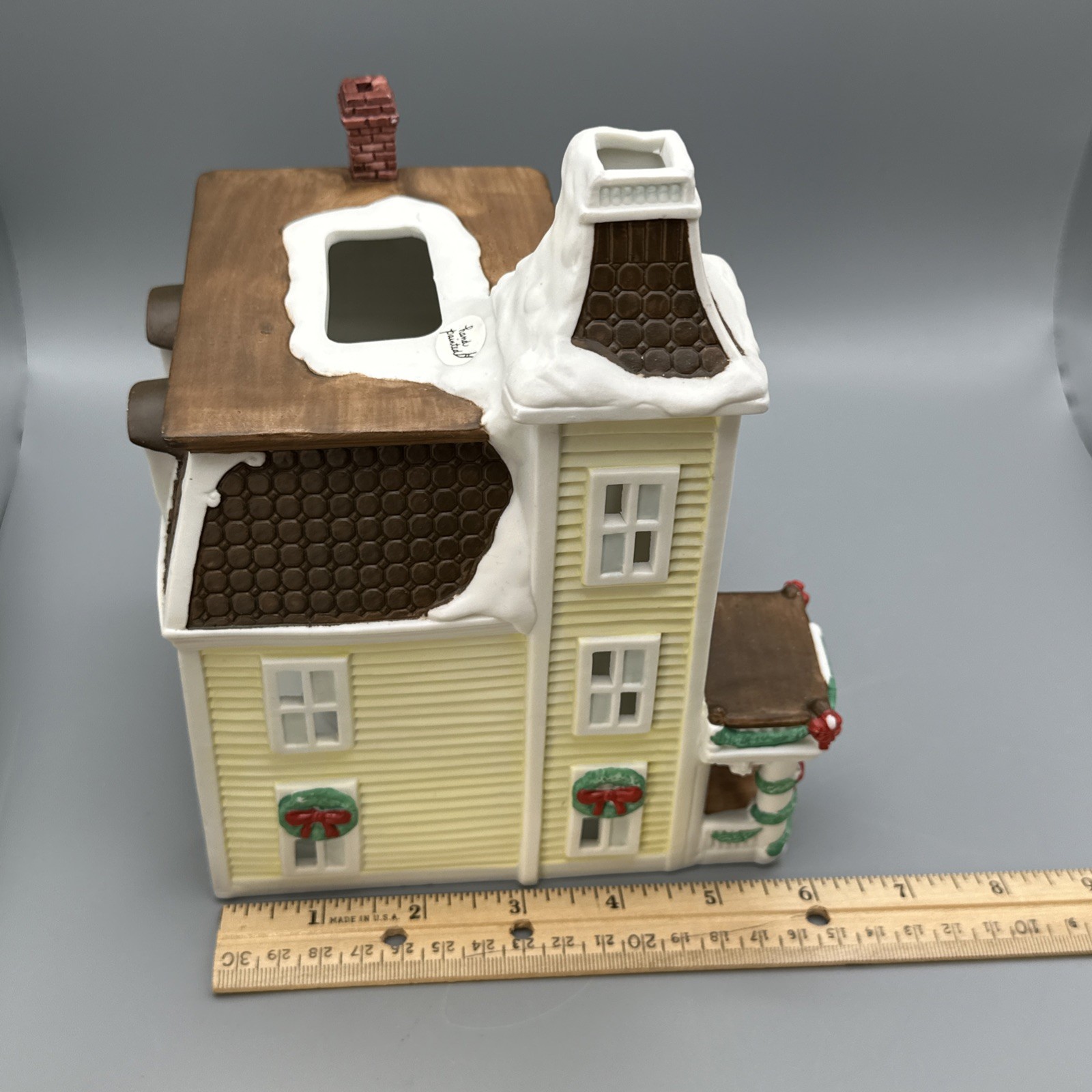 Claire Burke Christmas Memories Porcelain Incense House Vintage 1987 SEE 1313