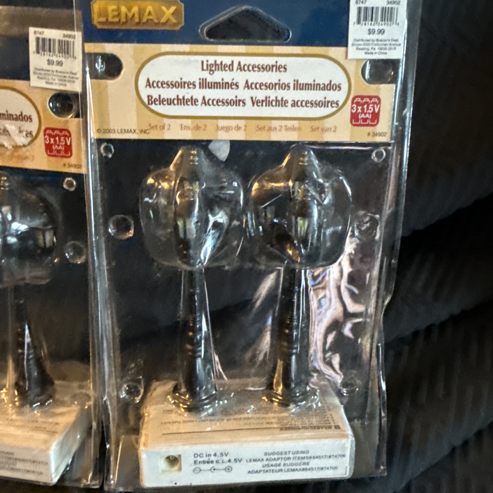 Lemax Village Lighted Accessories Lights and Lamps #34954 #34959 #34902 Lot of 4