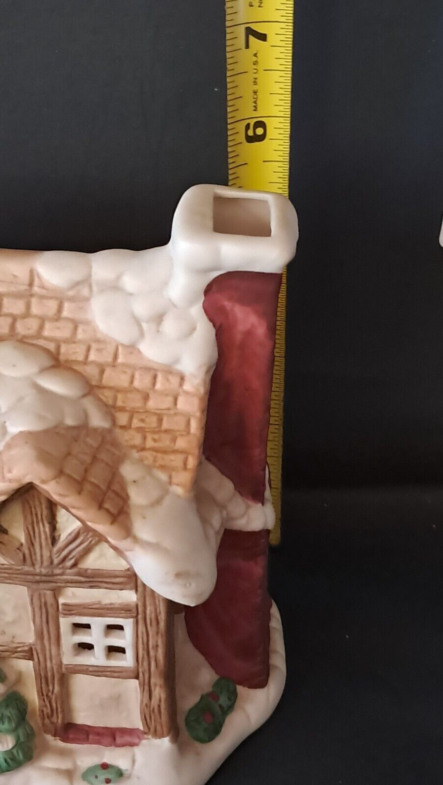 Ceramic House Christmas Village Snowy Building Large 5.5″ Inches Tall READ