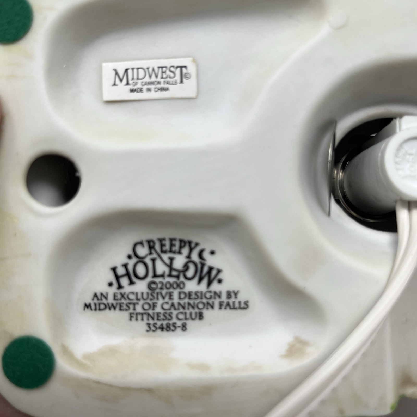 VTG Midwest Creepy Hollow GHOUL’S GYM ~ Porcelain Lighted Haunted House Works!