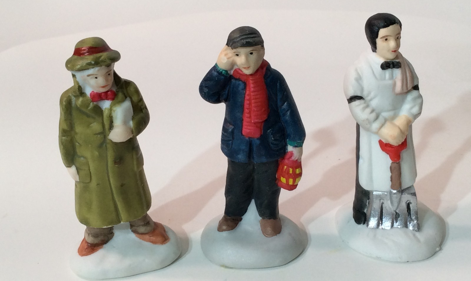 A Wonderful Holiday Christmas Village, Three Men Figurines, no packaging