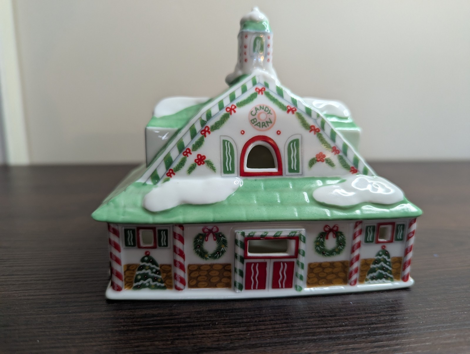 Lenox Lights of Christmas Holiday Village “Candy Barn ” Votive 1993 Vintage Rare