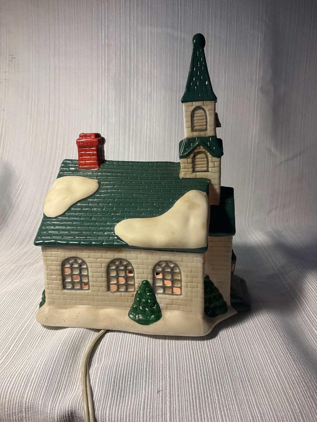 Frank’s Winter Time Stained Glass Lighted Church