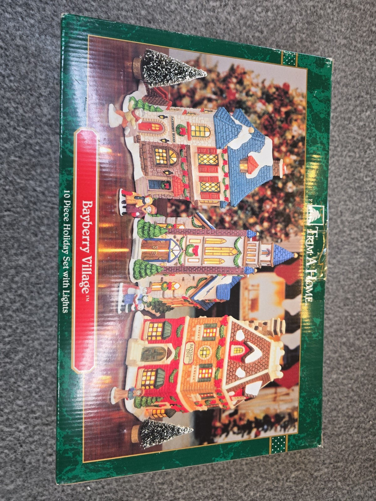 1995 Trim-a-Home Bayberry Village 3 Piece House Porcelain Christmas 1 Pc. Broken